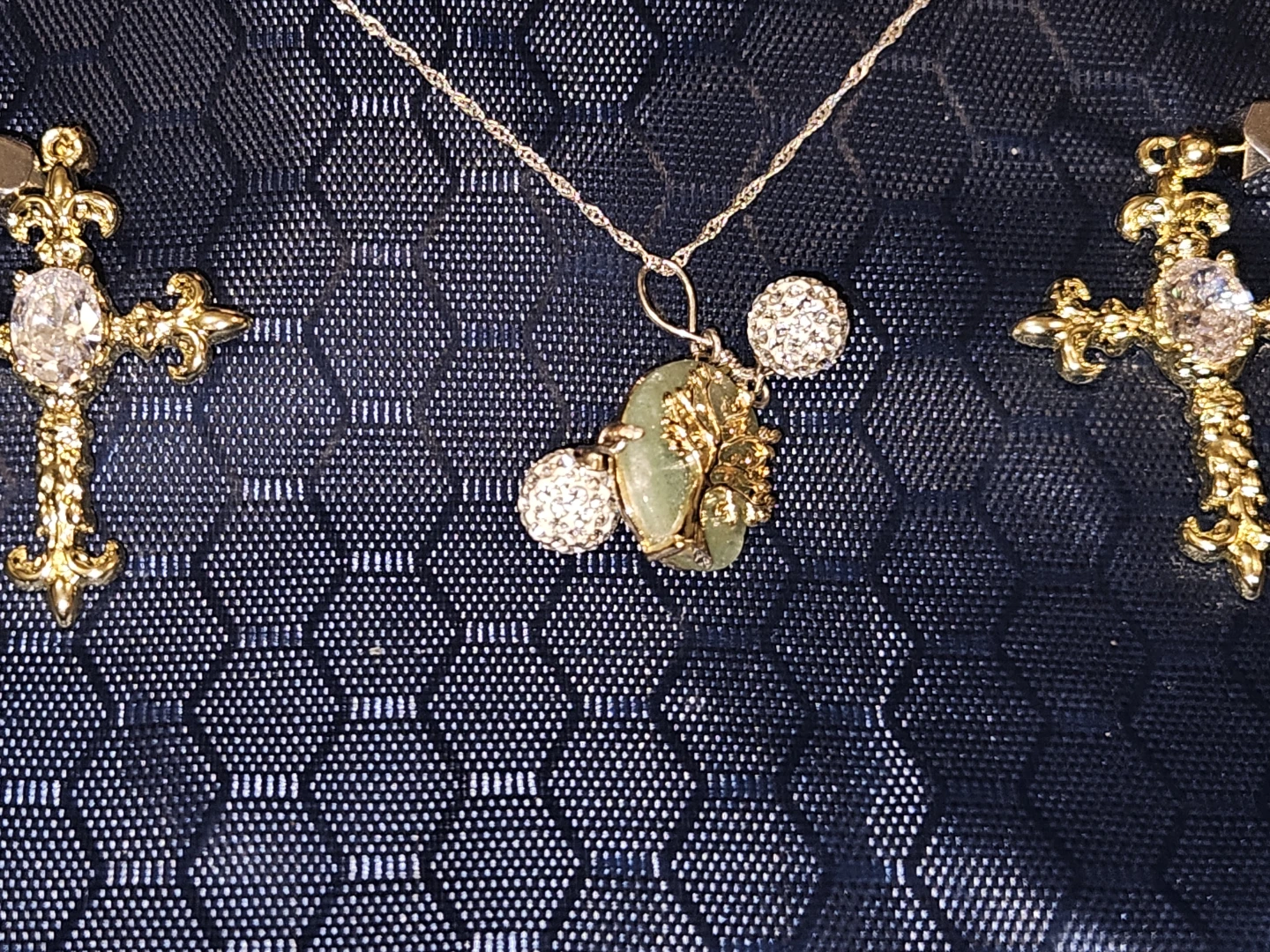 Silver Necklace n Pendant and Cross Earrings - photo 5