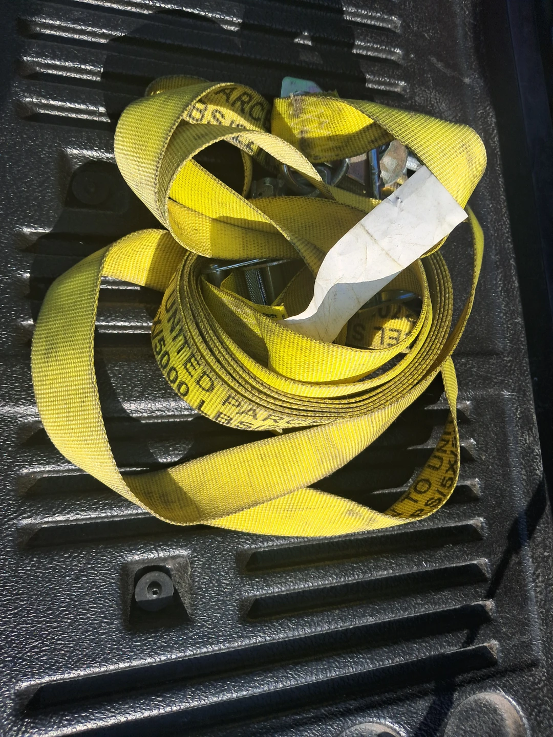 Yellow Ratchet Tie-Down Strap 5000 lb