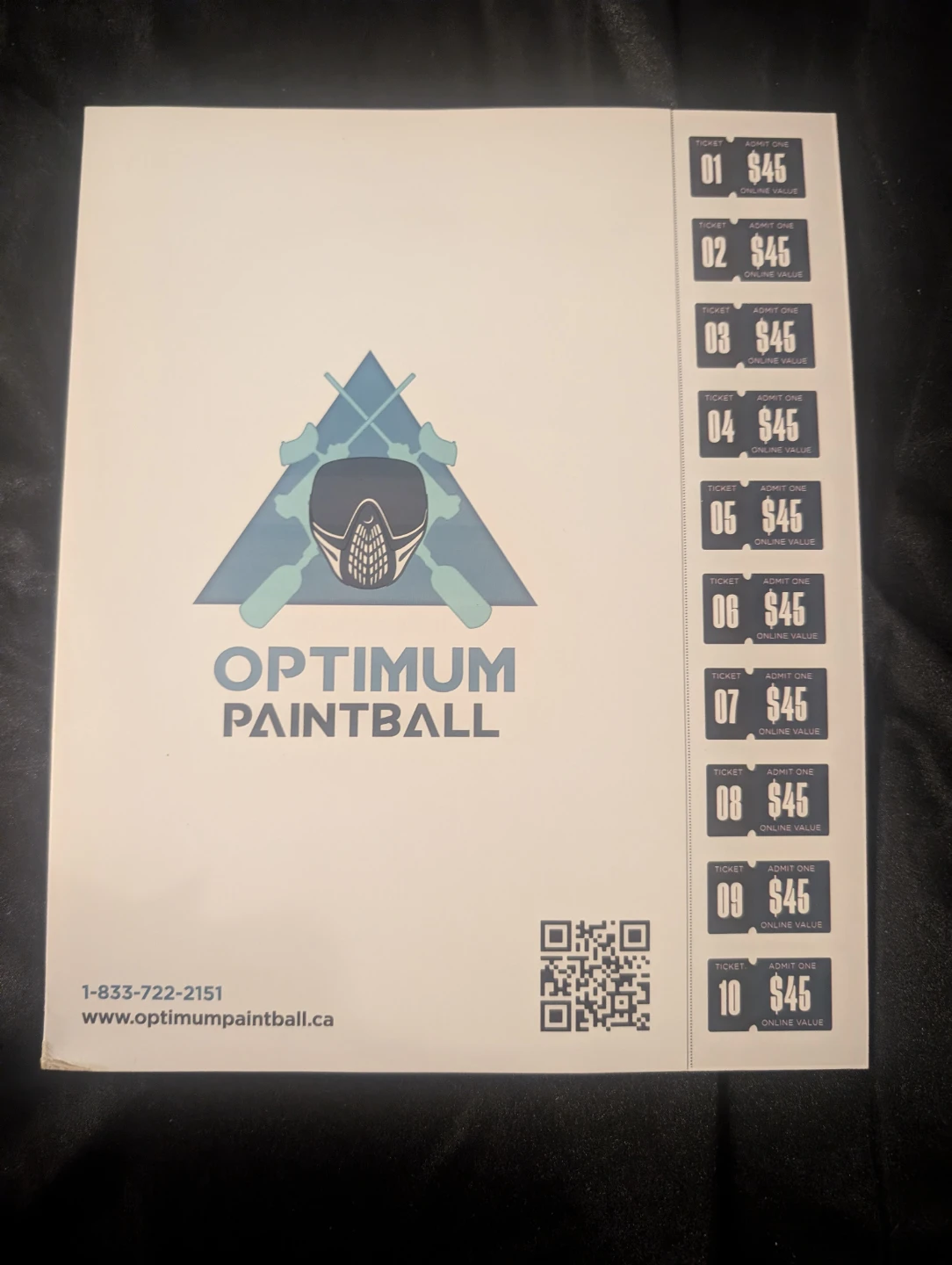 Optimum Paintball Tickets - 10 Pack