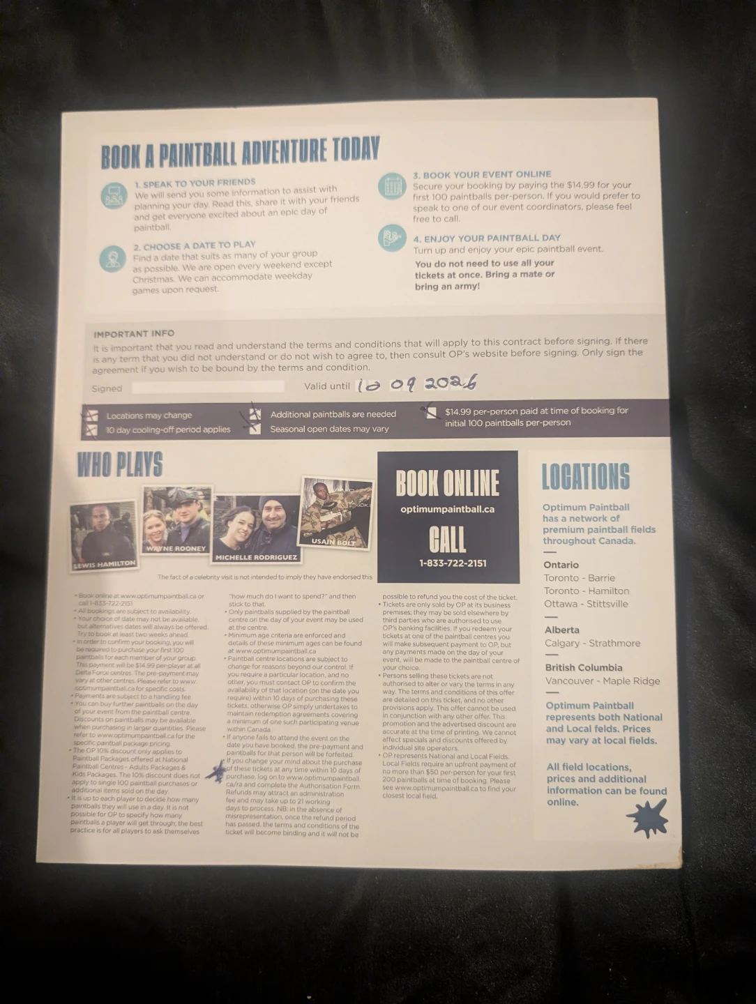 Optimum Paintball Tickets - 10 Pack - photo 2