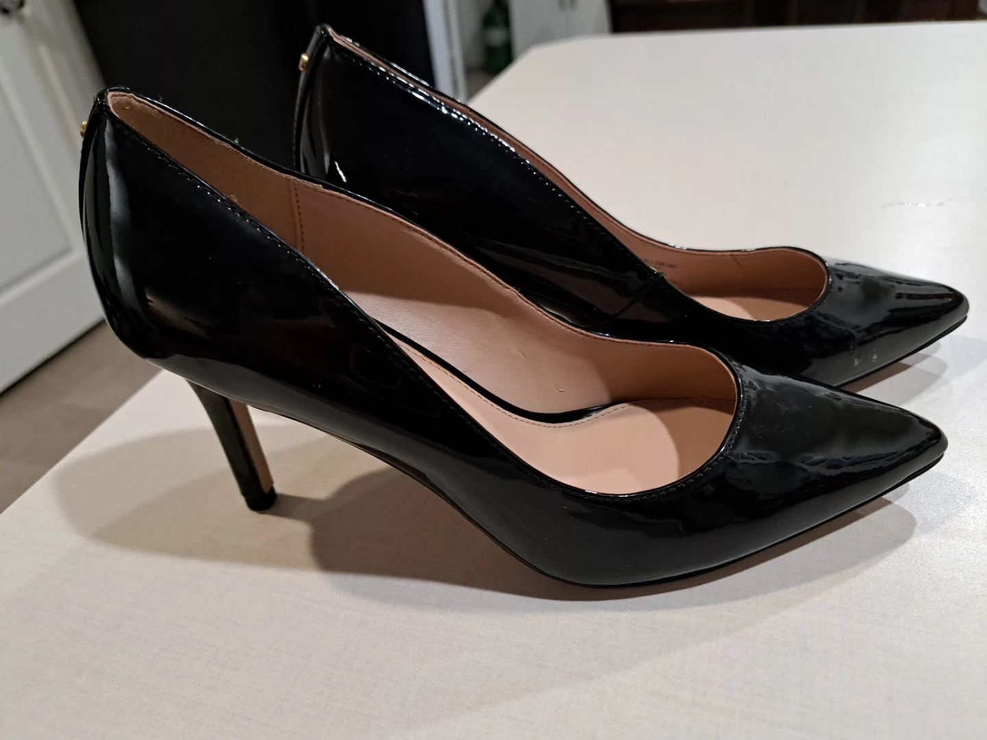 BCBGeneration Black Patent Stiletto Heels