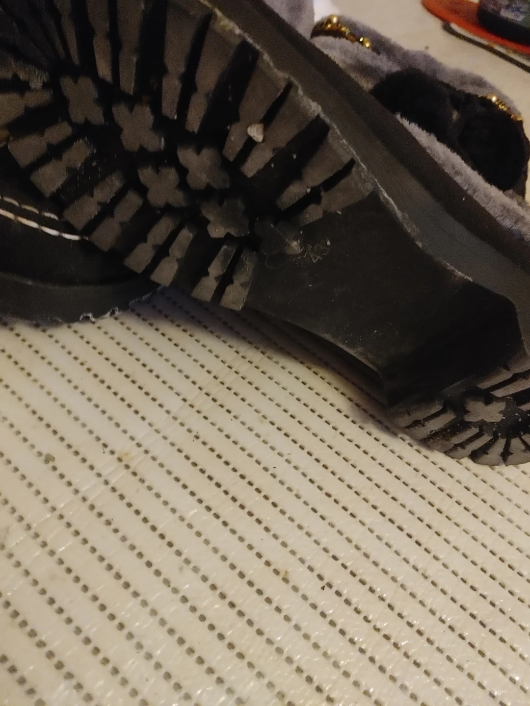 Black Fur Lined Winter Boots with Embellishments - photo 3