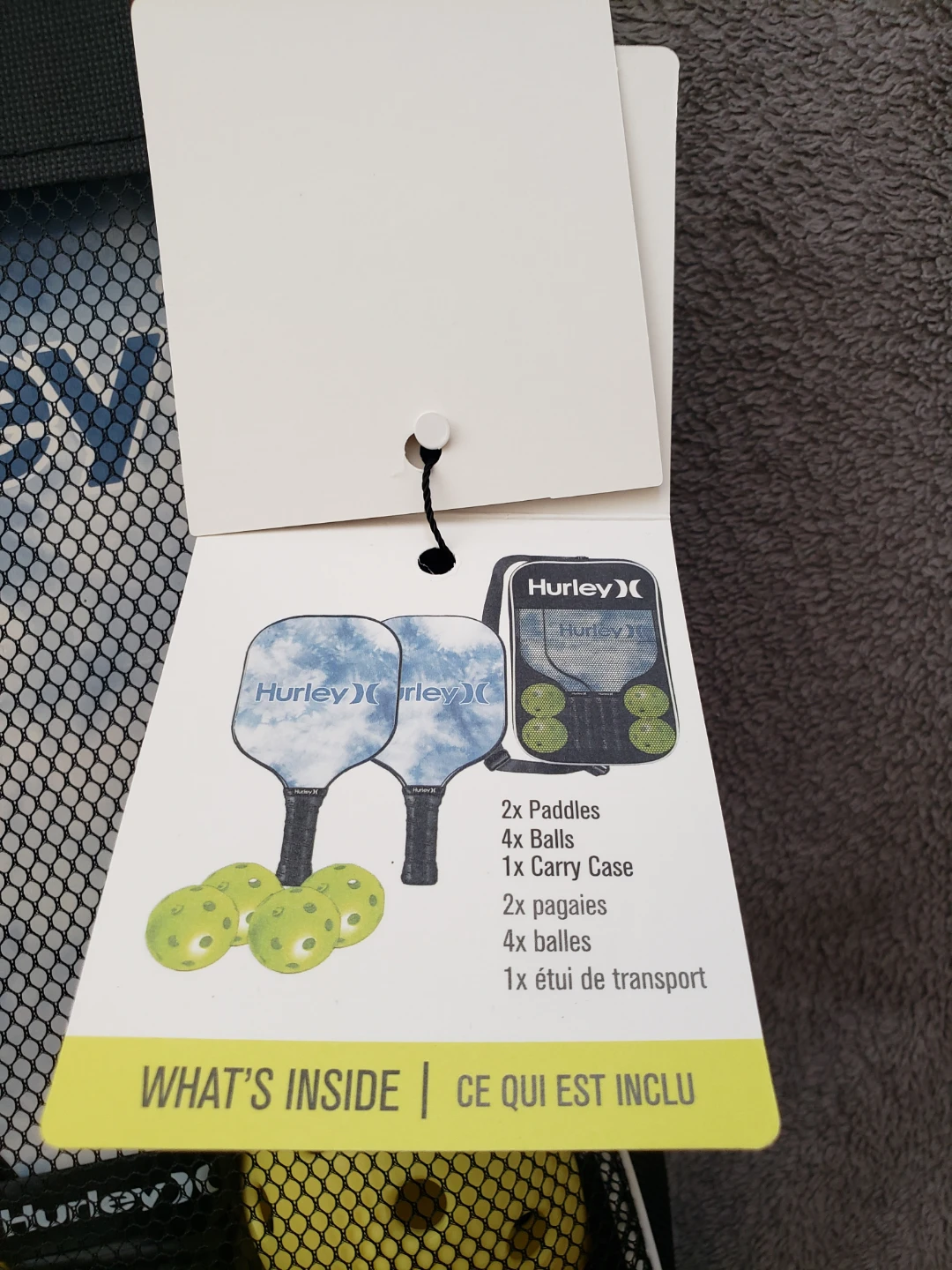 Hurley Pickleball Set with 2 Paddles, 4 Balls, and Carry Case - photo 2