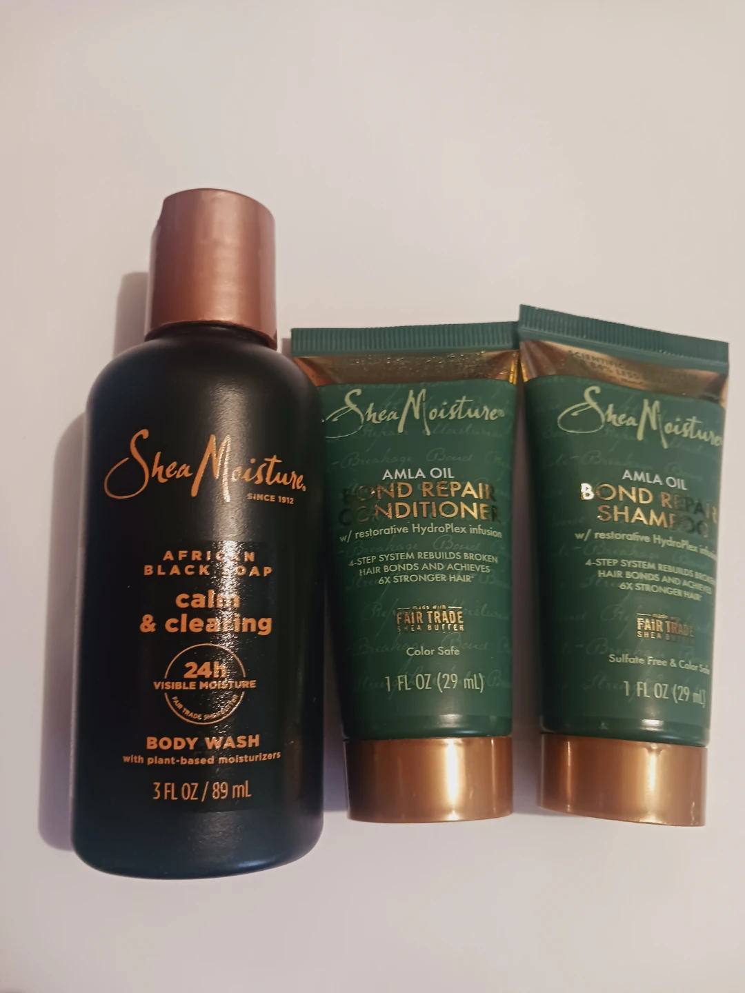 Set of 3 Shea Moisture Body Wash, shampoo & condit.