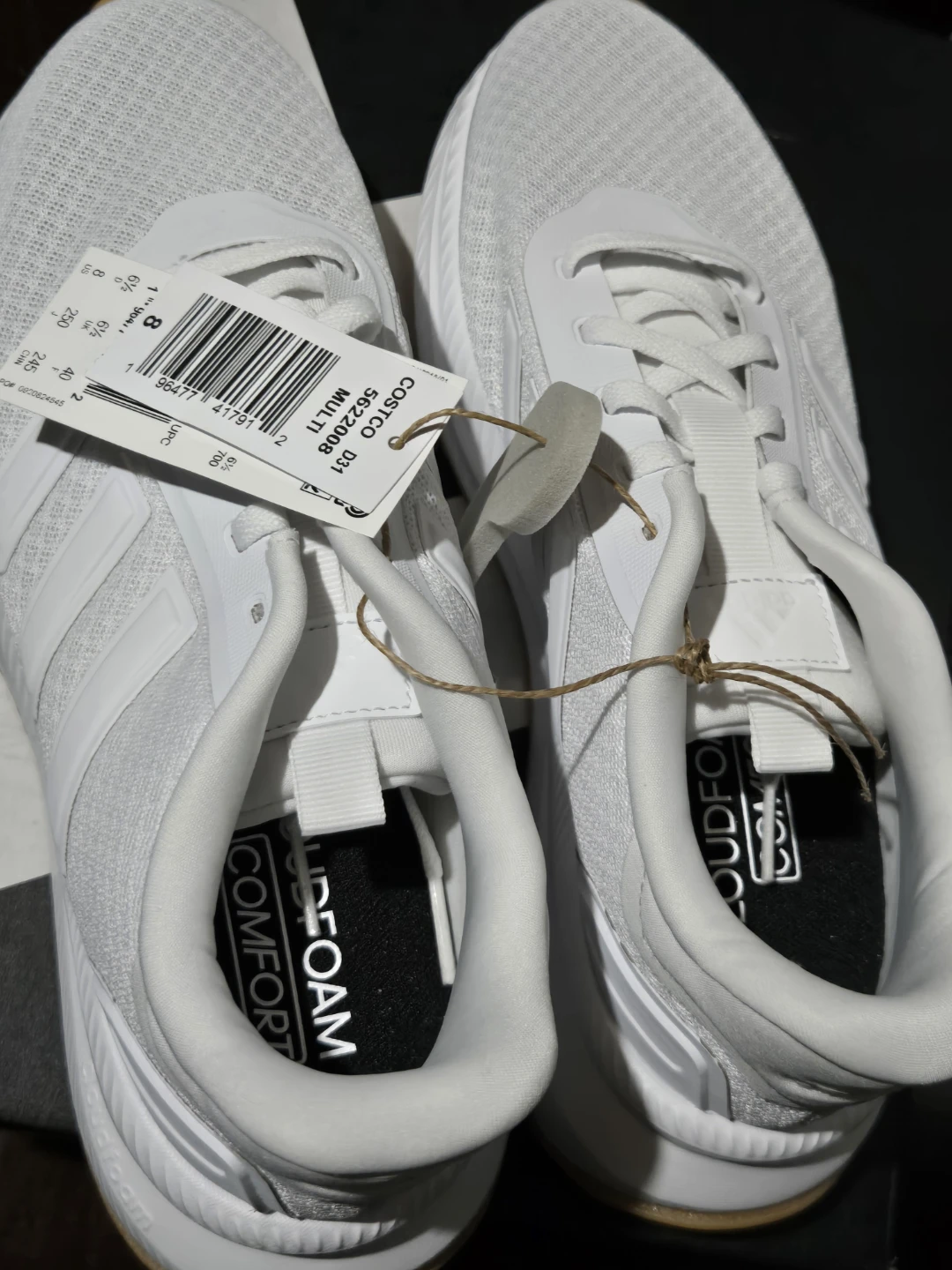 Adidas Cloudfoam White Running Shoes Size 8 - photo 2