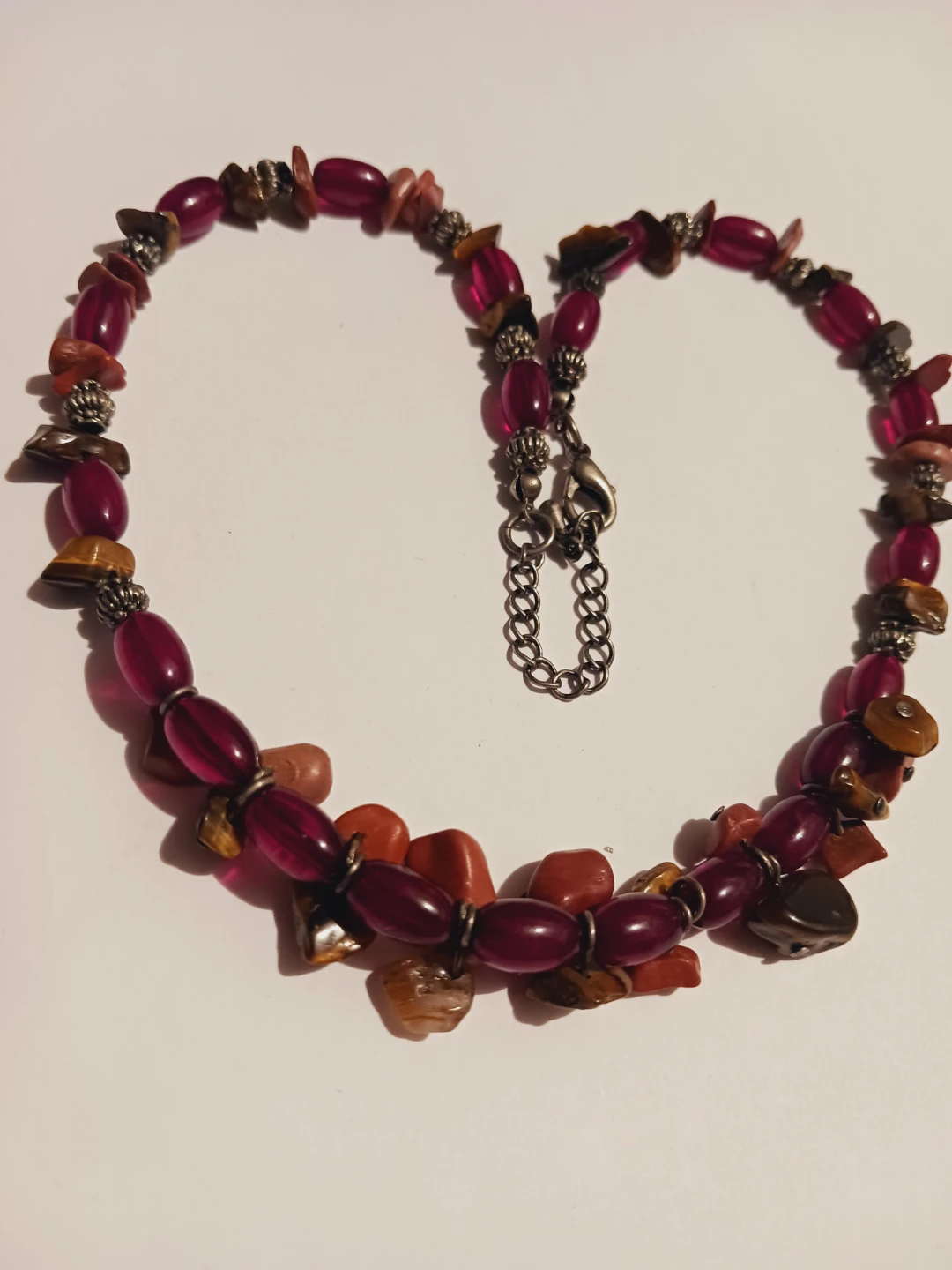 Cute beaded gemstone necklace - photo 4