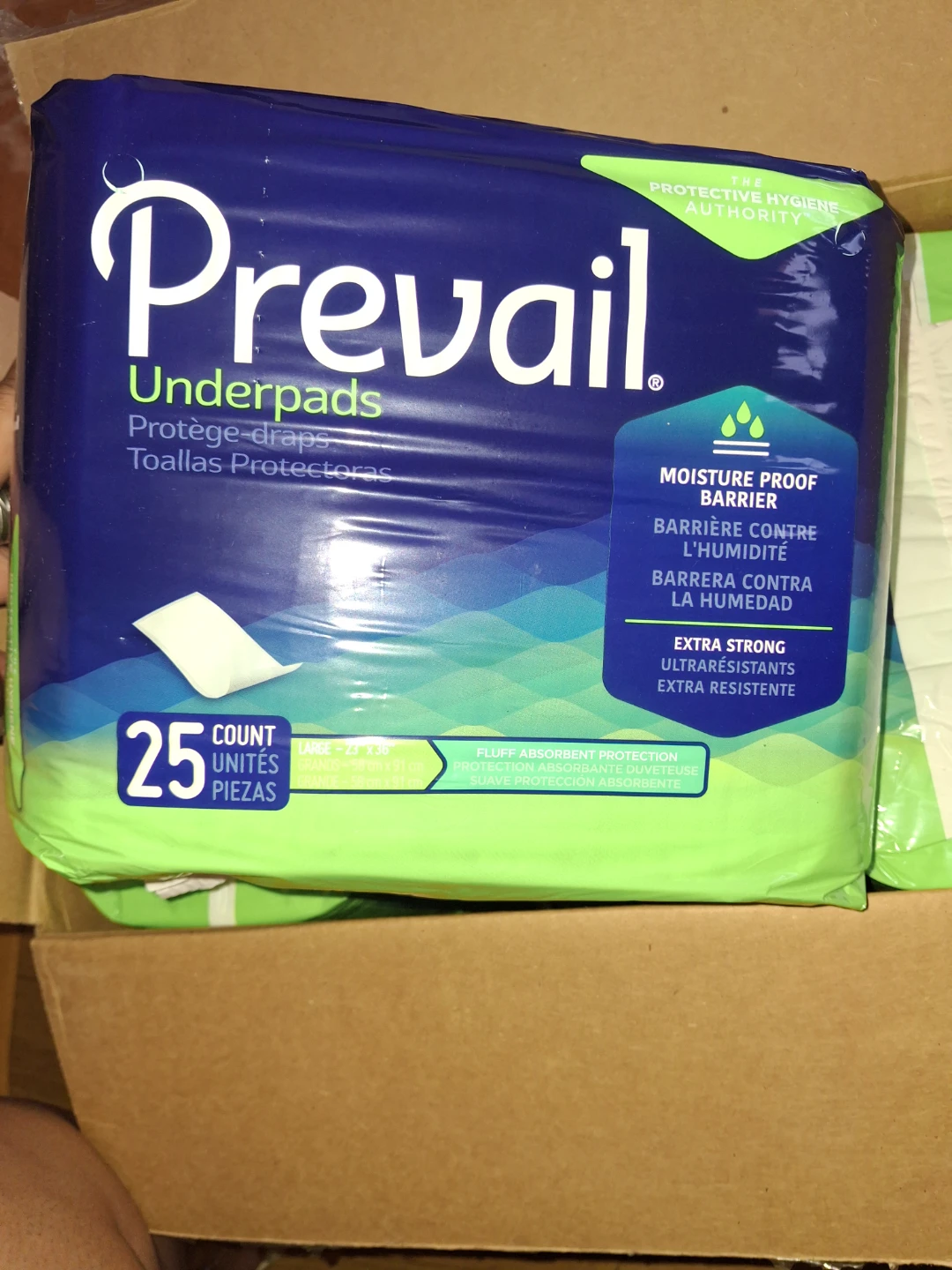 Prevail Underpads - 6 Bags of 25