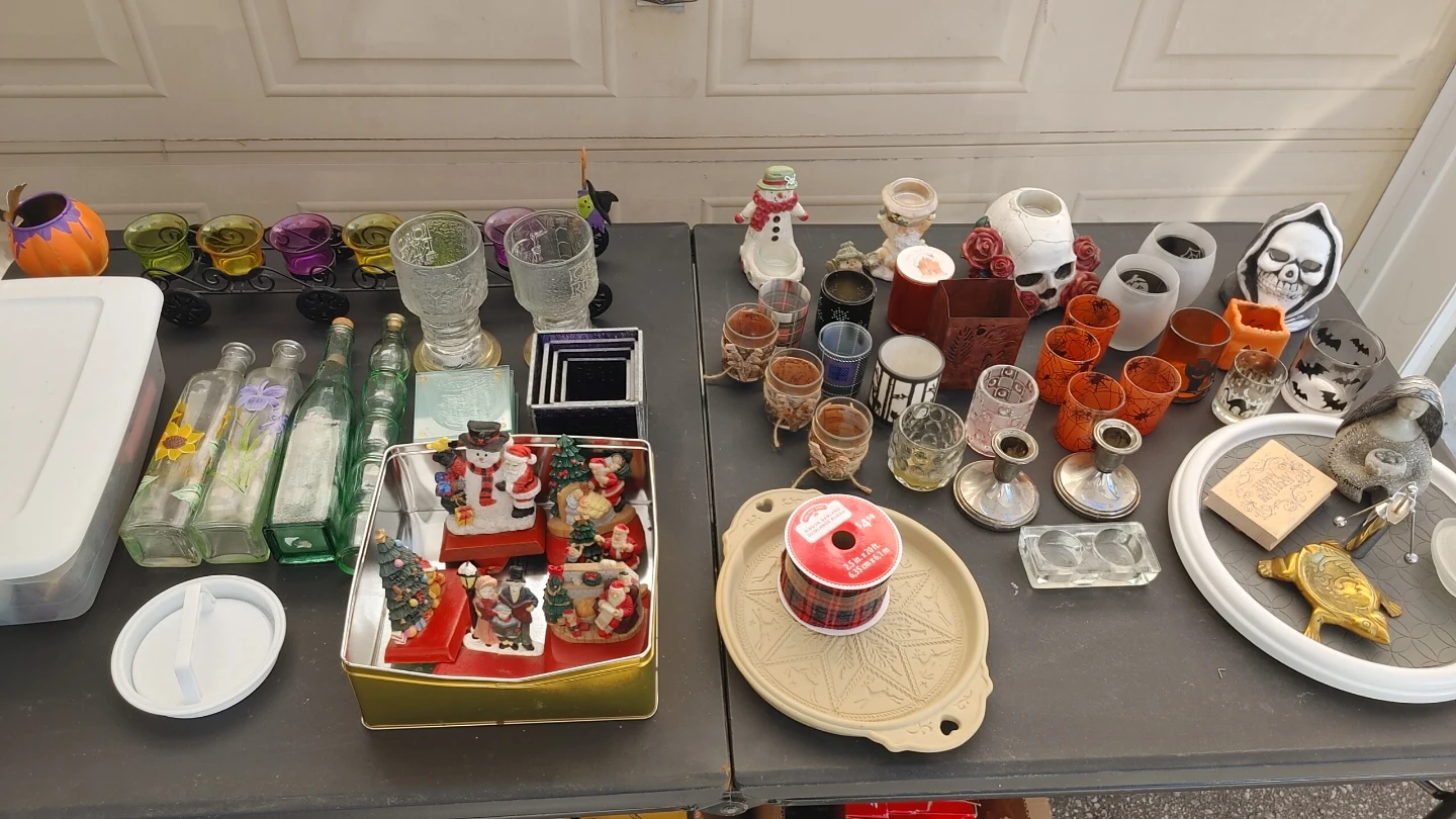 Assorted Collectible Tins and Decorative Items