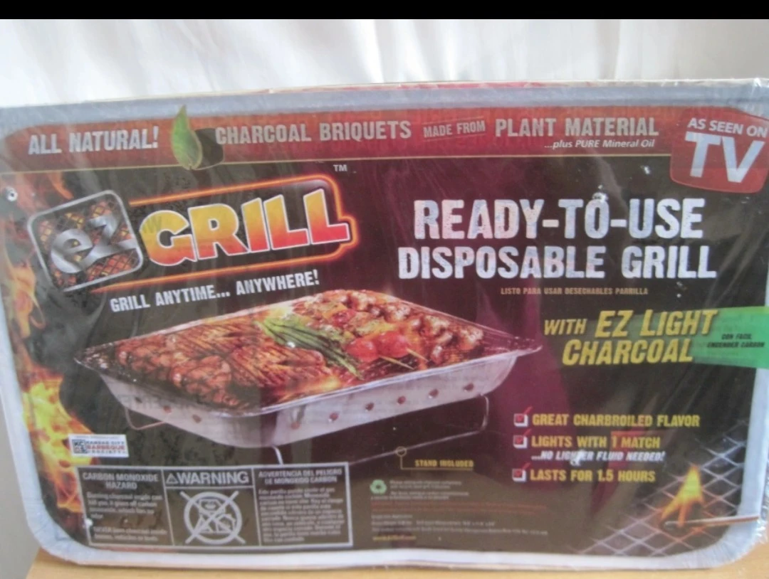 EZ Grill Ready-to-Use Disposable Grill with EZ Light Charcoal.