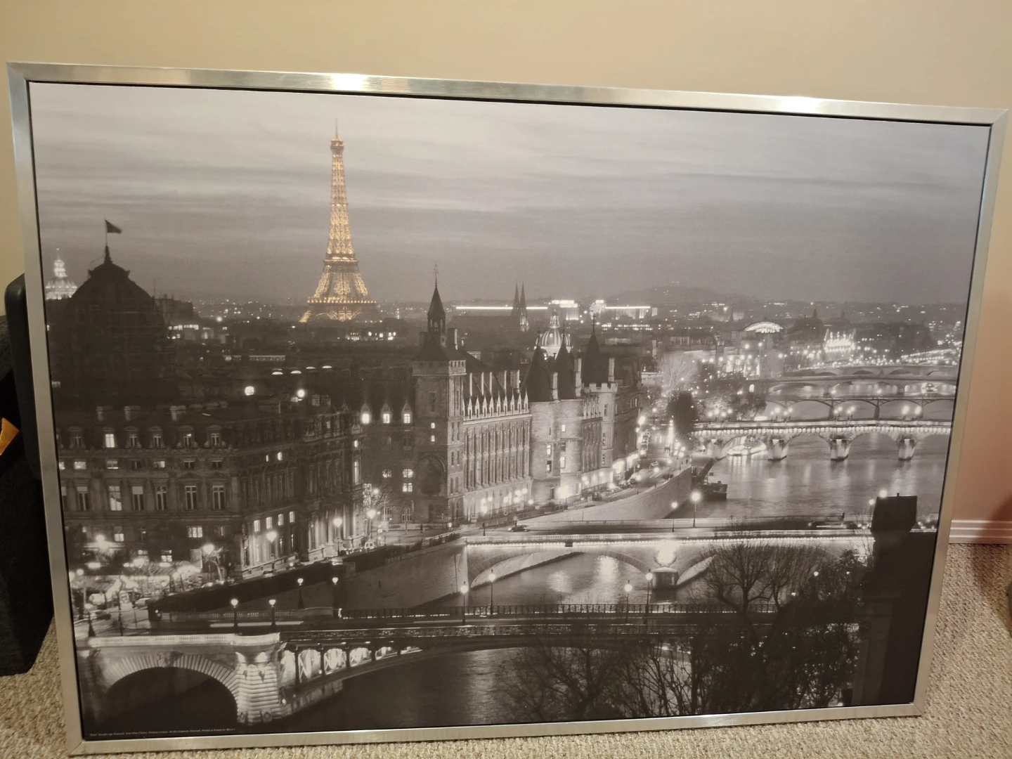 Framed Print of Paris Skyline with Eiffel Tower - photo 2
