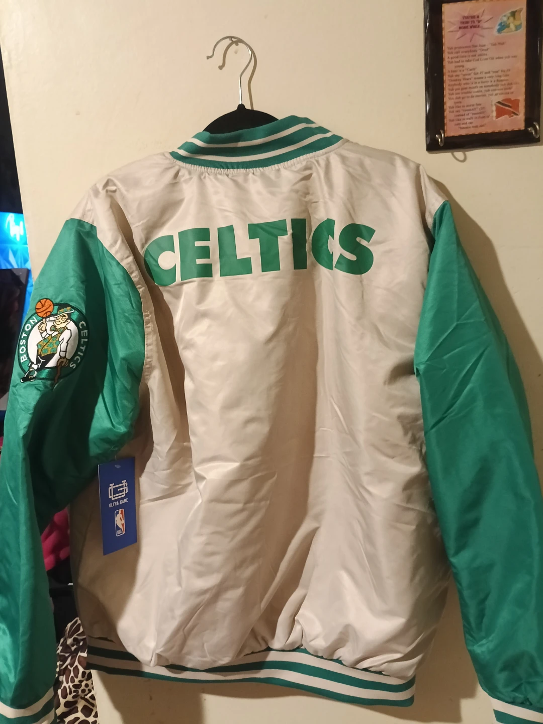 New!!! Boston Celtics Ultra Game Bomber Jacket Size L - photo 2