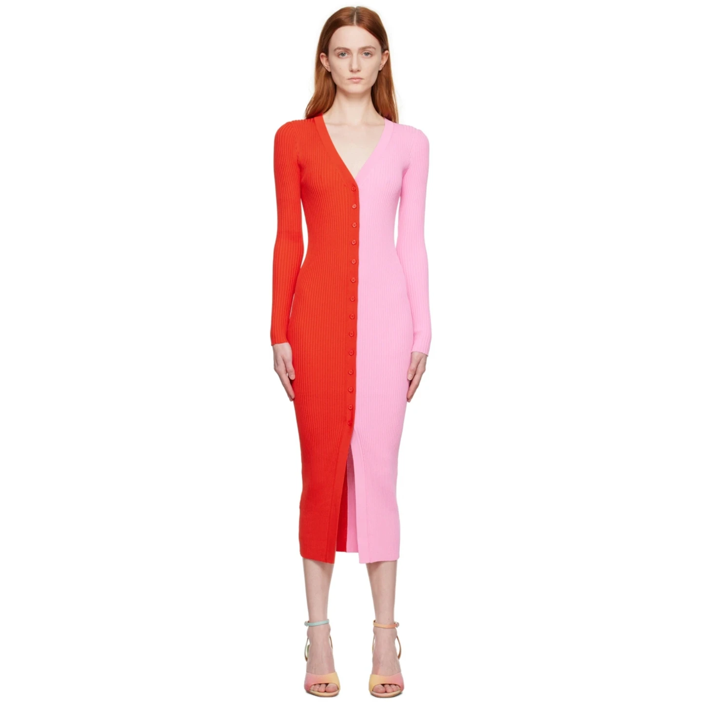 Staud Shoko Colorblock Sweater Dress