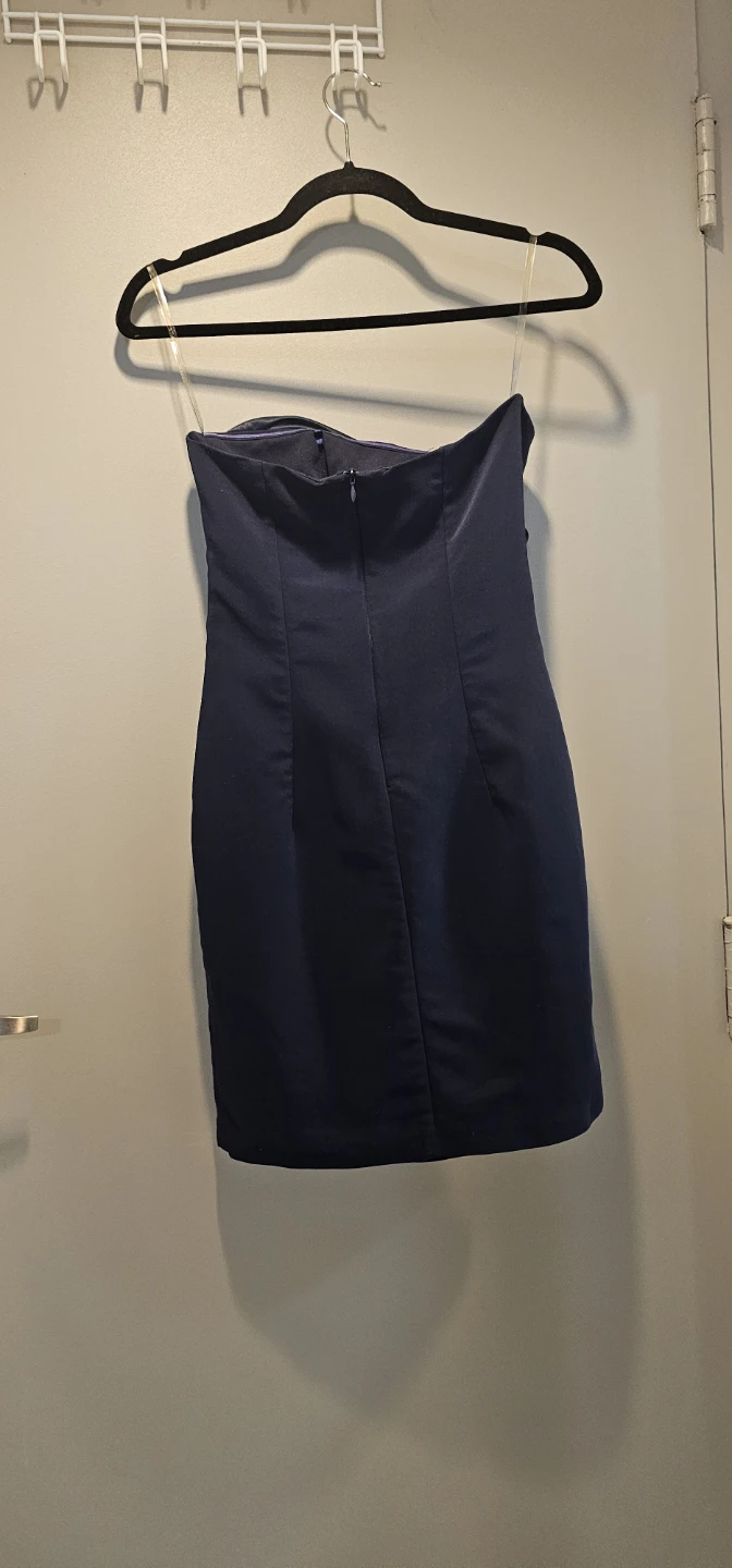 Evonnia by egeline Navy Strapless Dress Size 38 - photo 4