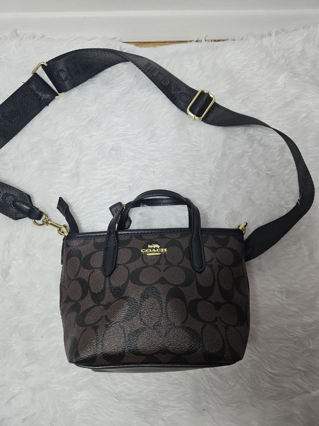 Coach Monogram Mini Tote Bag with Strap - photo 2