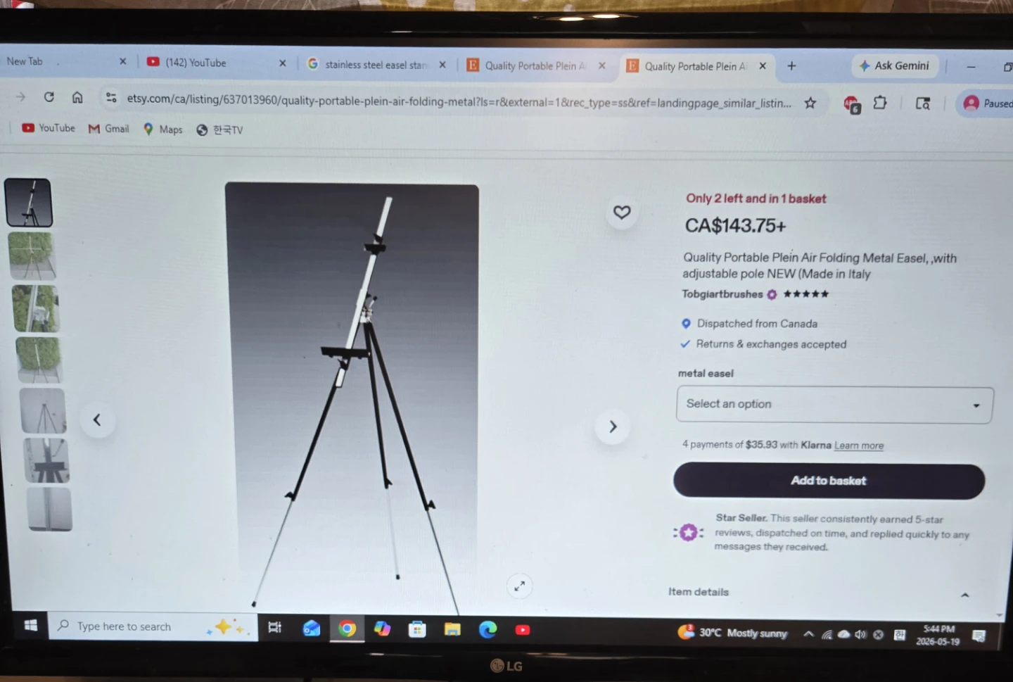 Portable Folding Metal Easel - photo 4