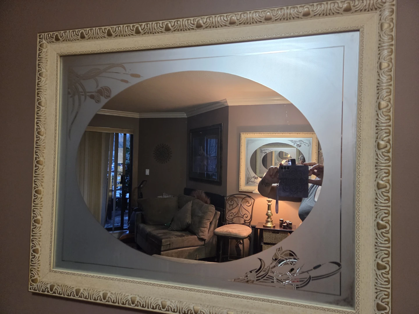 Decorative Wall Mirror with Ornate Frame