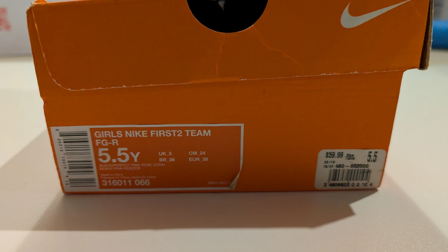 Nike Girls First2 Team FG-R Soccer Cleats - photo 3