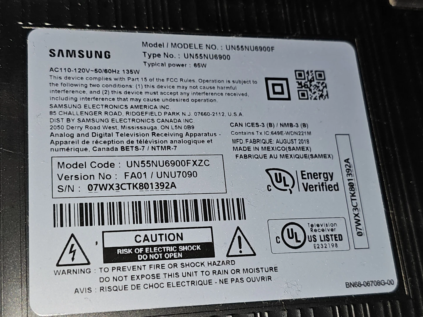Samsung 55" Smart TV UN55NU6900F - photo 3