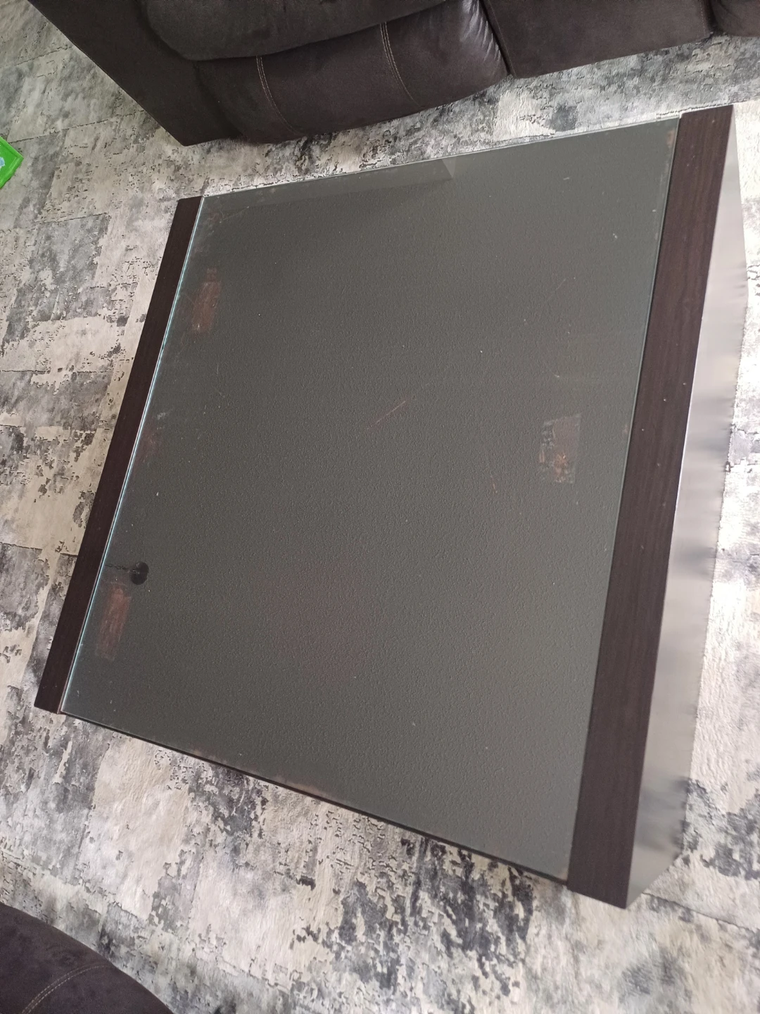 Square Coffee Table with Glass Top - photo 3