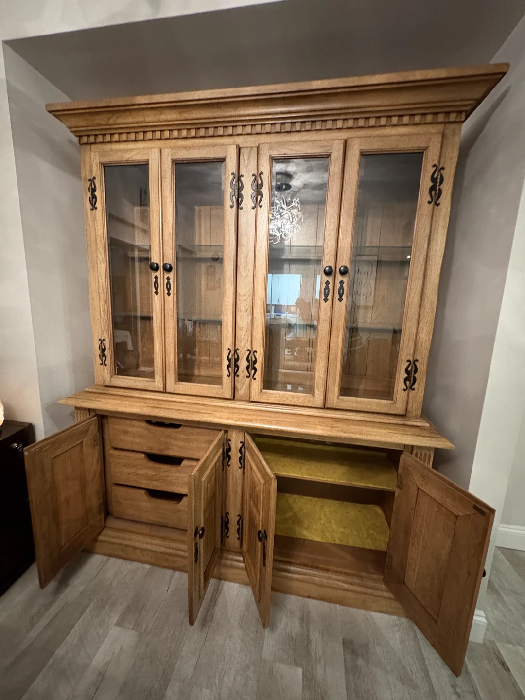 Solid Wood China Cabinet with Glass Doors - photo 3