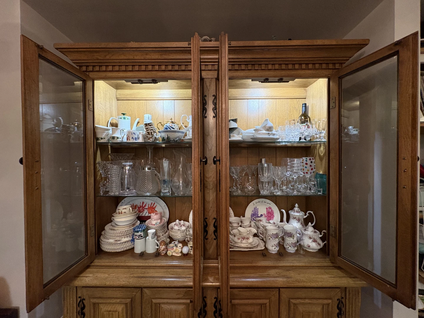 Solid Wood China Cabinet with Glass Doors - photo 5