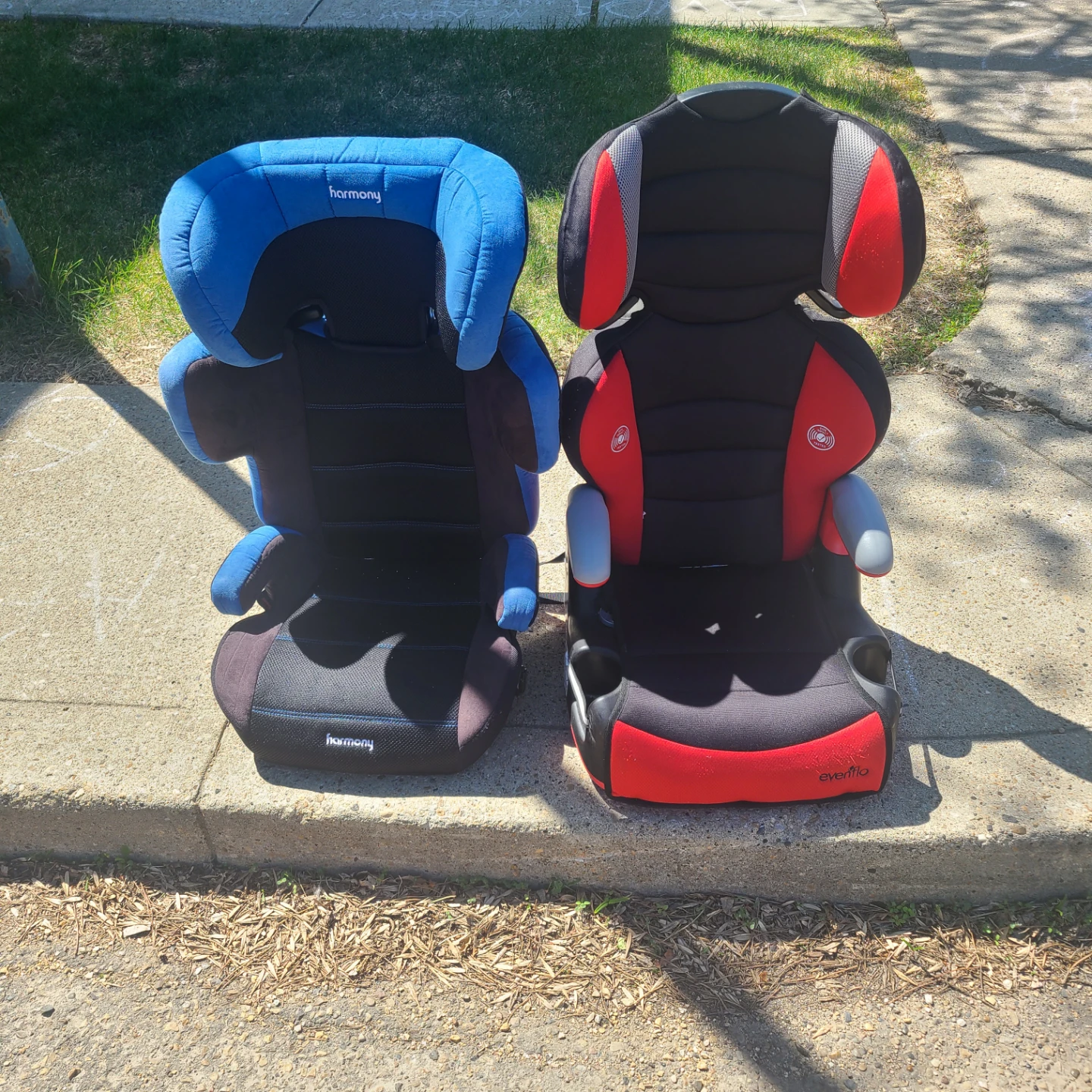 Harmony and Evenflo Booster Car Seats
