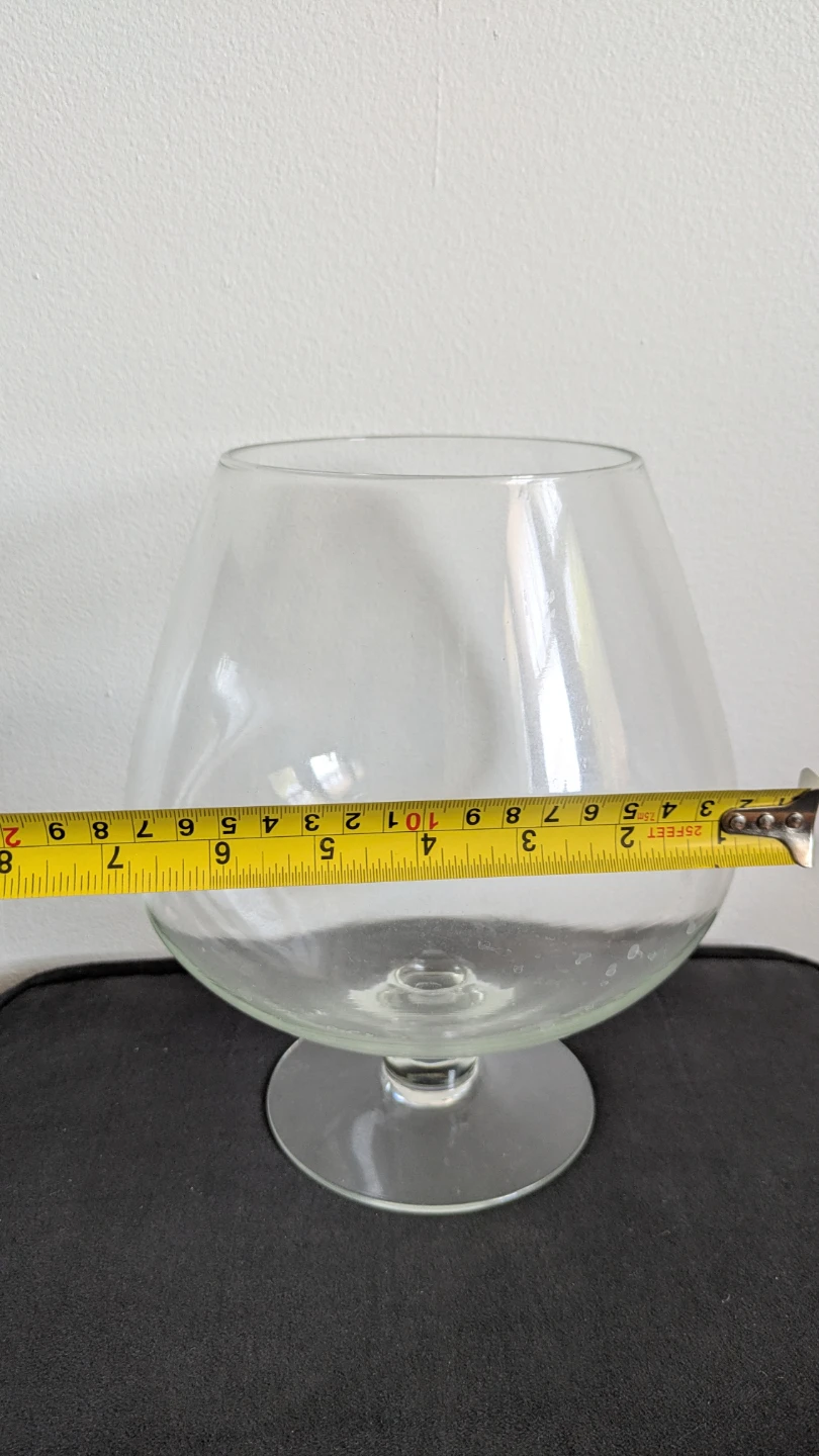 Large  oversized Brandy snifter glass - photo 2