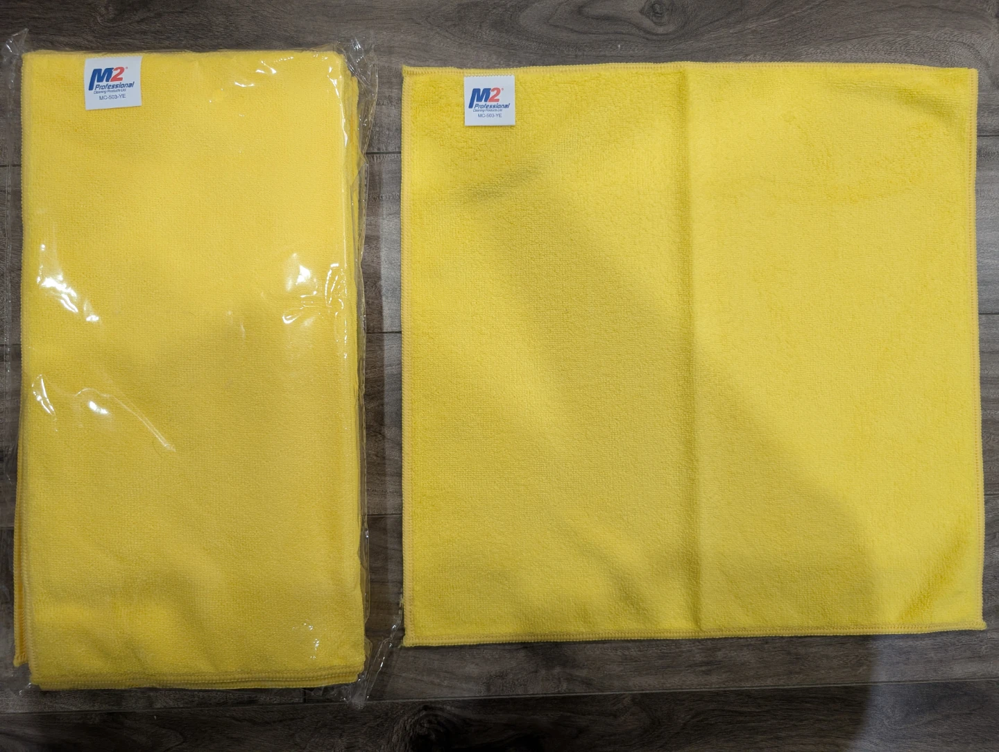 Microfiber Cleaning Cloths (Yellow, 16" x 16") - Pack of 12 - photo 3