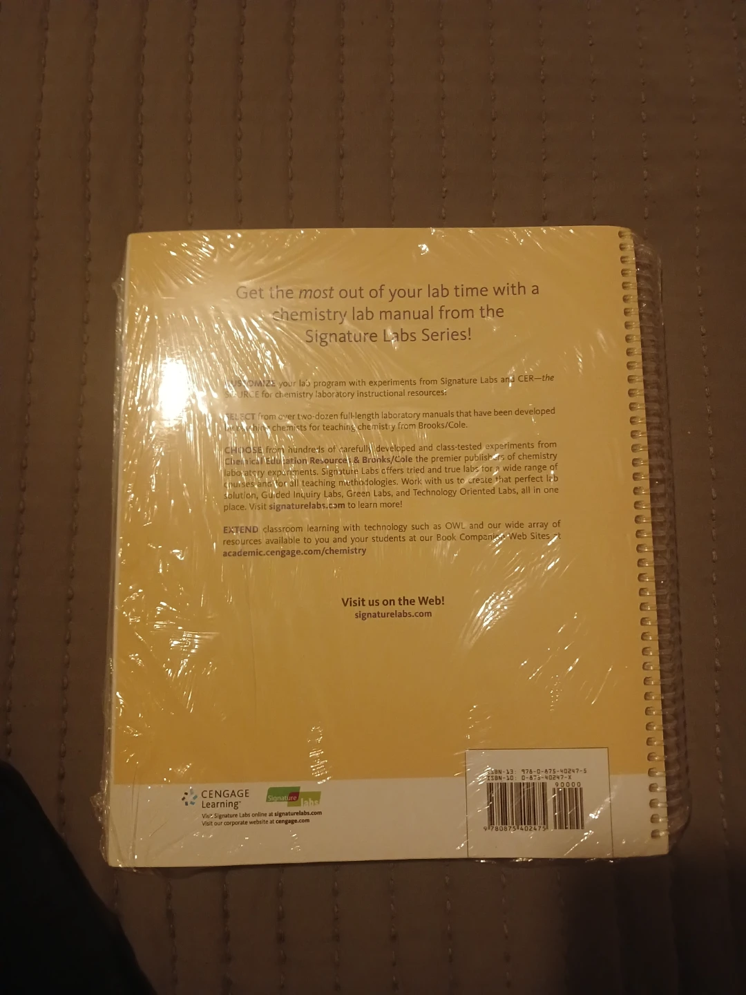 Brooks/Cole Chemistry Laboratory Notebook - photo 2