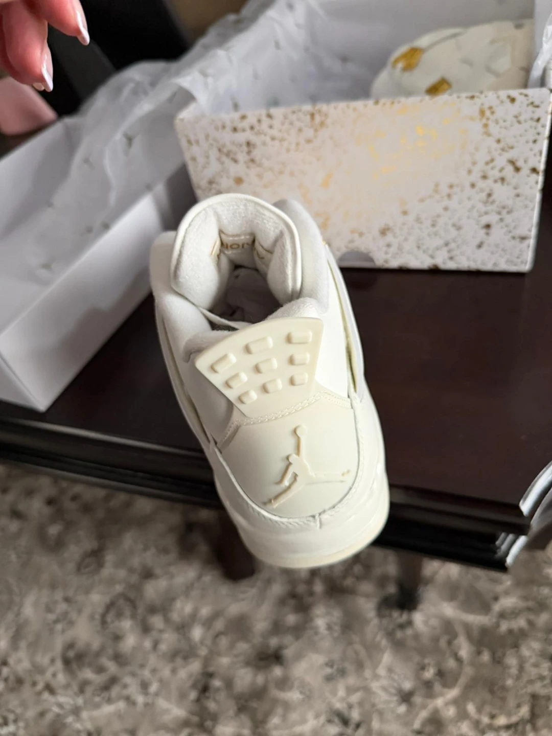 Air Jordan 4 Retro White & Gold - photo 3