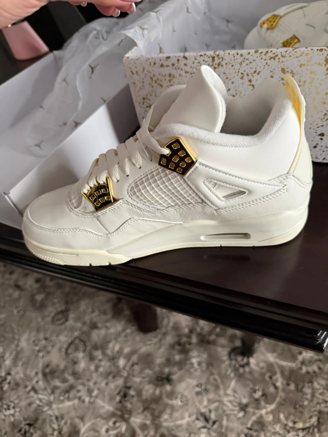 Air Jordan 4 Retro White & Gold - photo 5