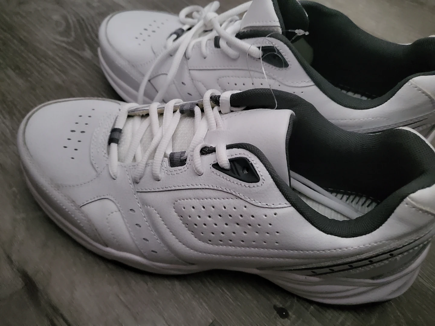 White Leather Walking Shoes