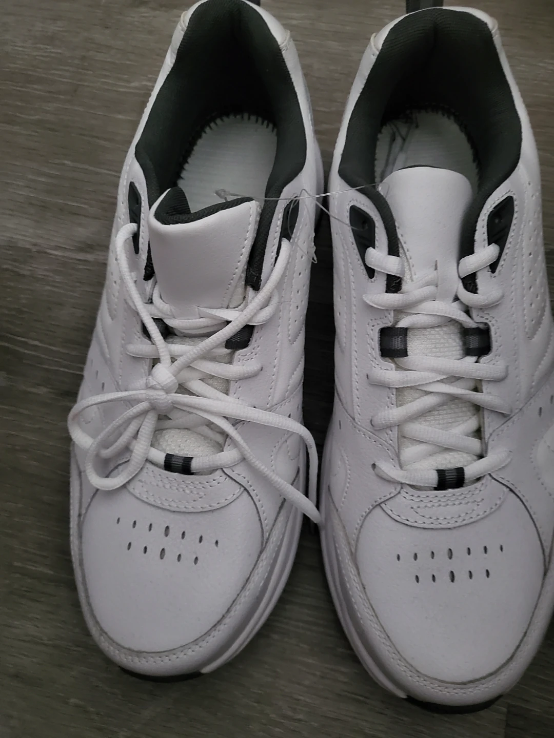 White Leather Walking Shoes - photo 2