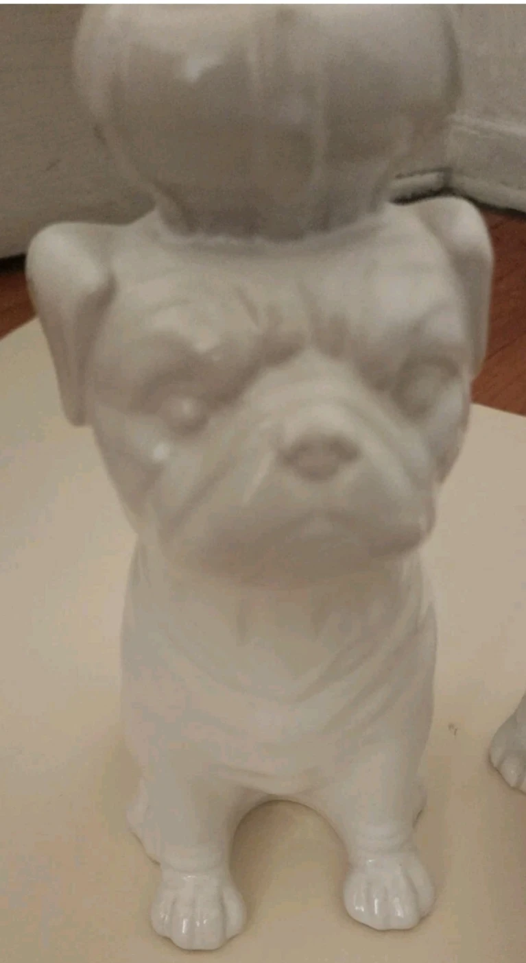 Ceramic Pug and Bulldog Figurines - photo 2