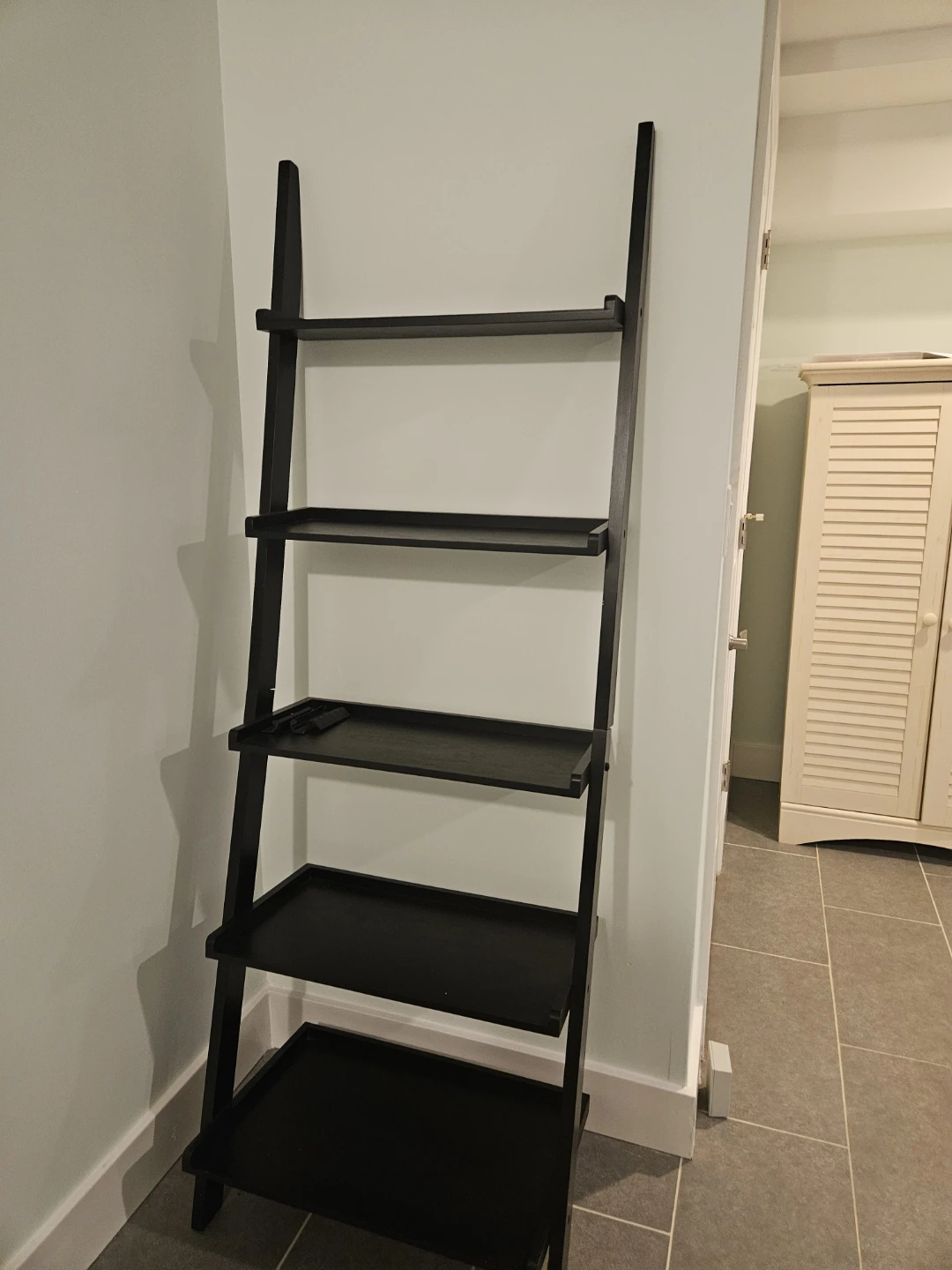 Black 5-Tier Ladder Shelf - photo 3