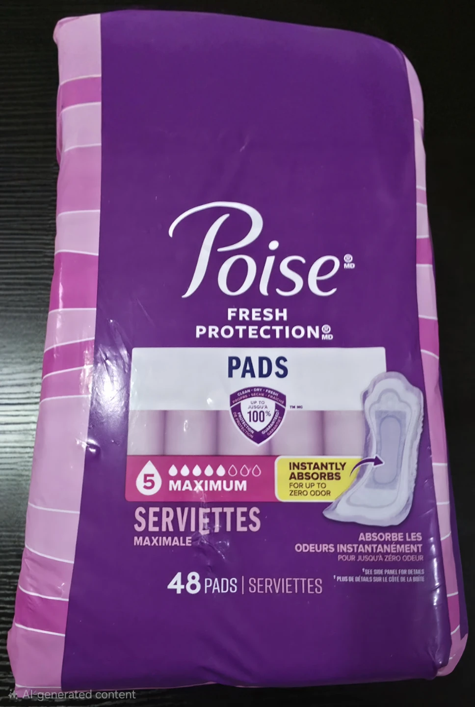 Poise Fresh Protection Pads - 48 Count - Maximum Absorbency
