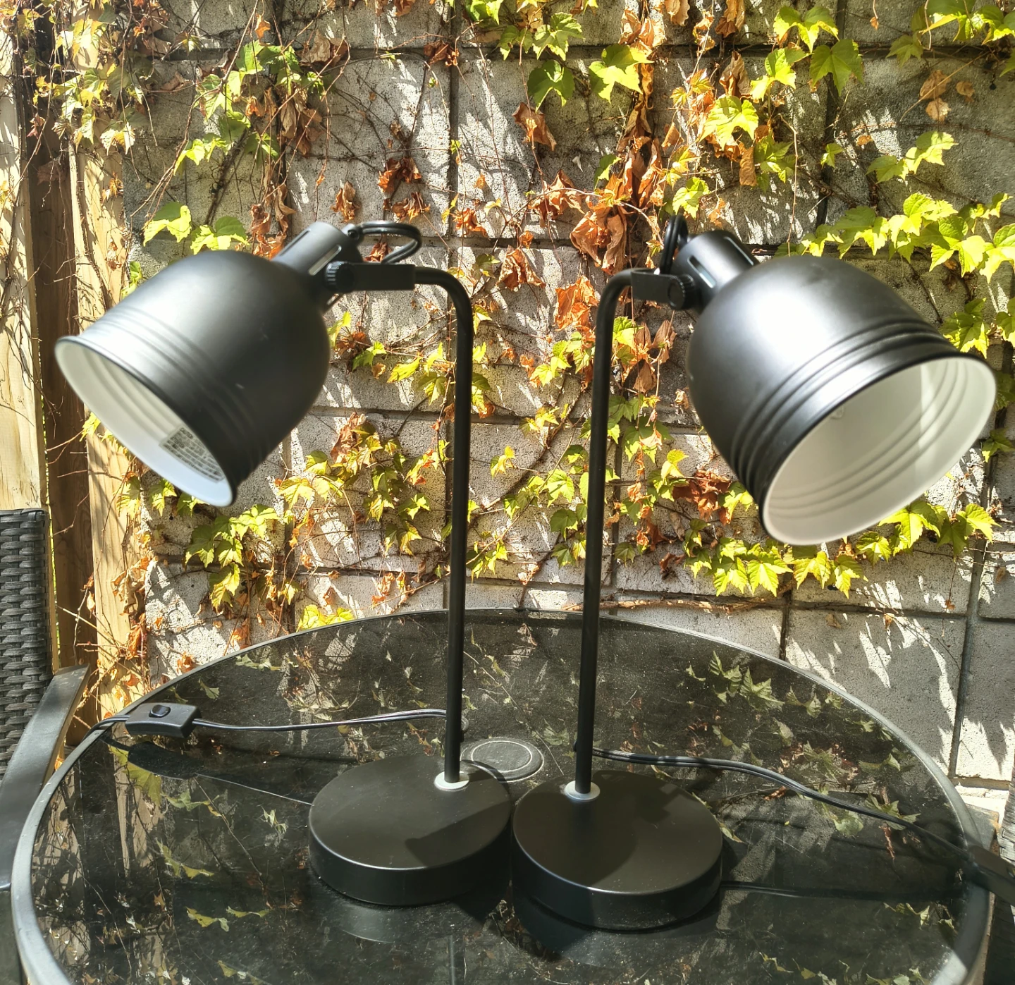 Black Desk Lamps - Set of 2