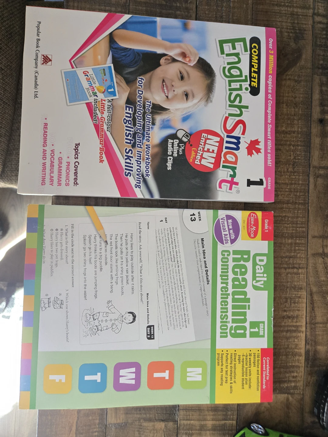 TWO Complete English Smart Grade 1 Workbooks