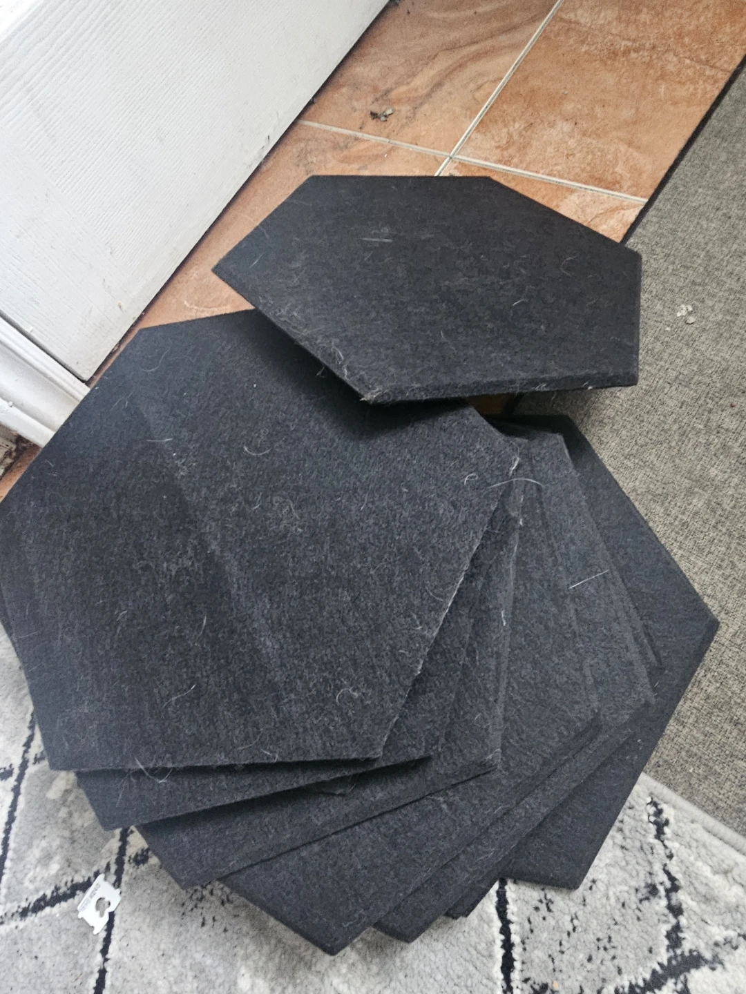 48 Hexagonal Acoustic Panels - Black & Teal - photo 4