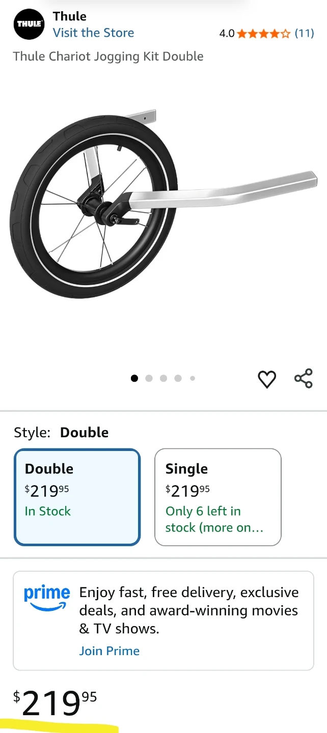 NEW- Thule Chariot Jogging Kit Double! - photo 3