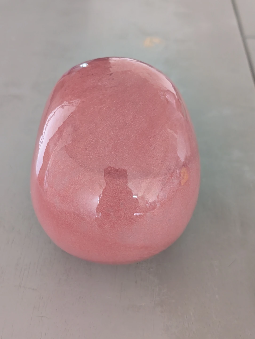 Pink Glass Skull Figurine - photo 3