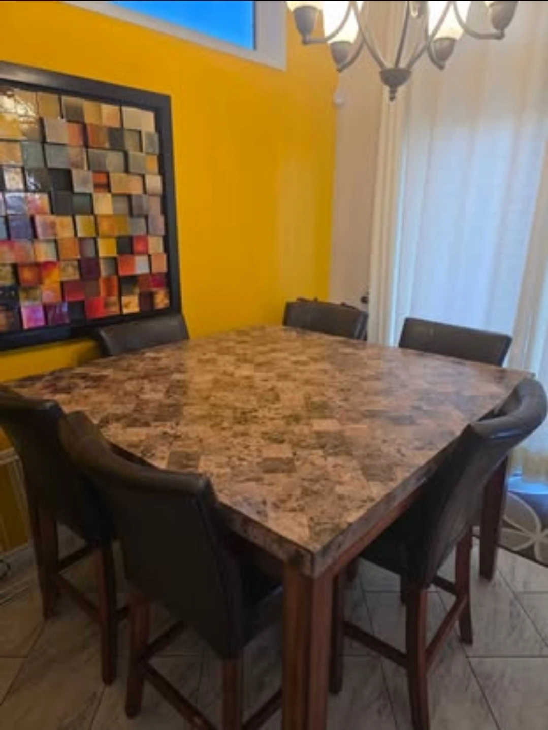 Counter Height Dining Set with 6 Chairs