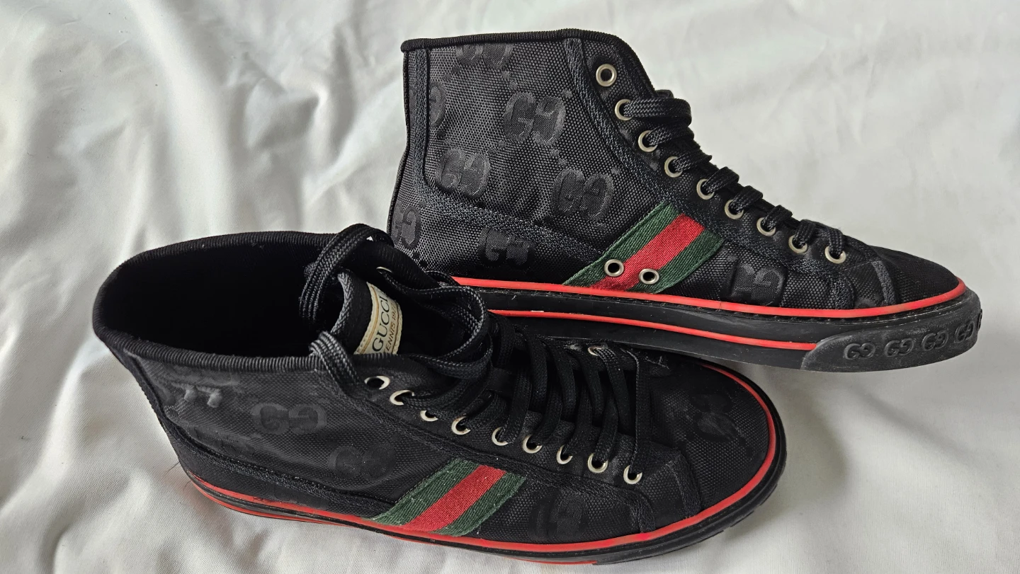 Gucci Tennis High-Top Sneakers - photo 2