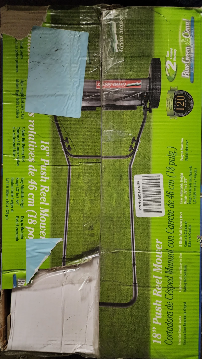New in box Great States 18" Push Reel Mower