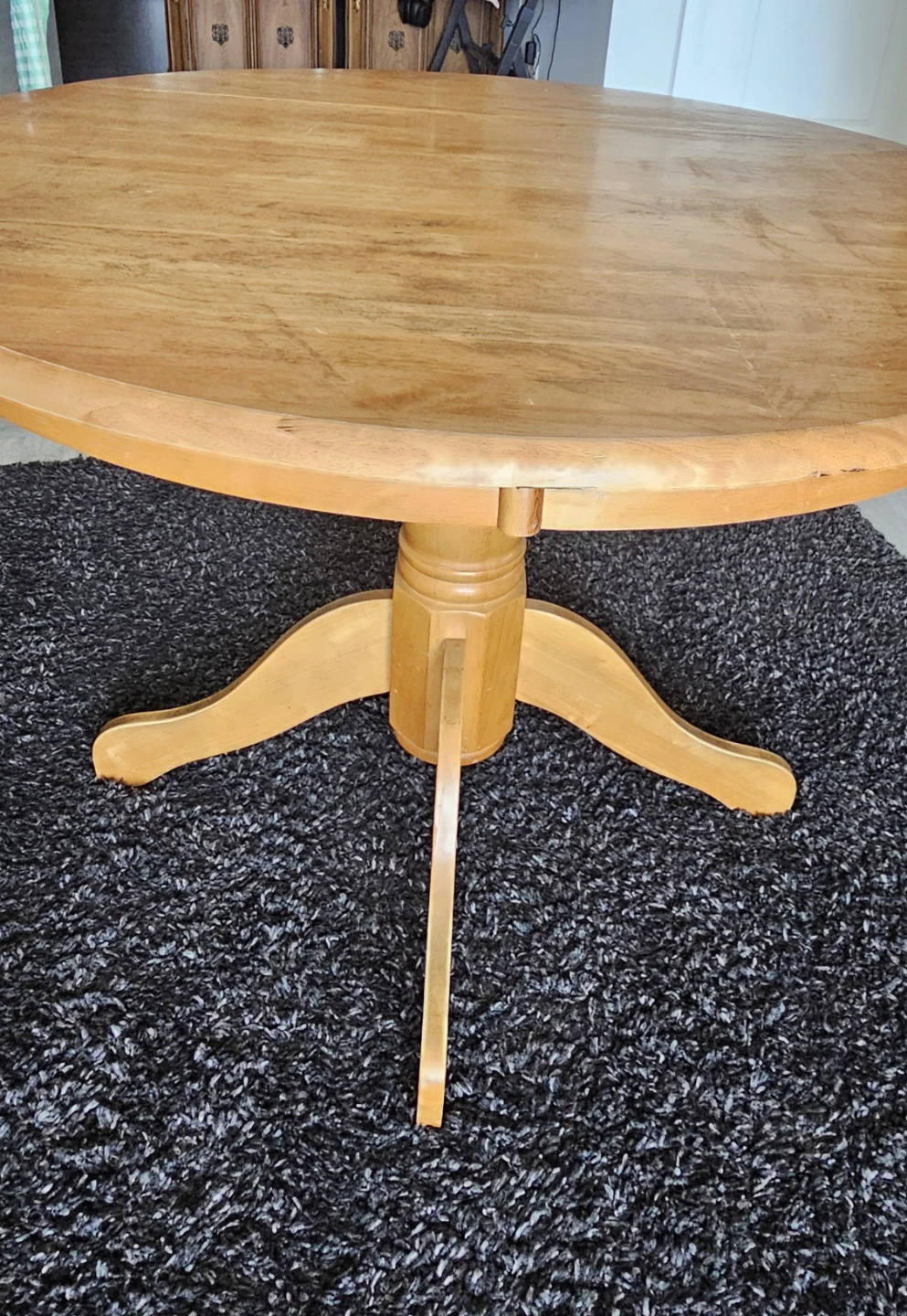 Wooden Pedestal Dining Table - photo 3