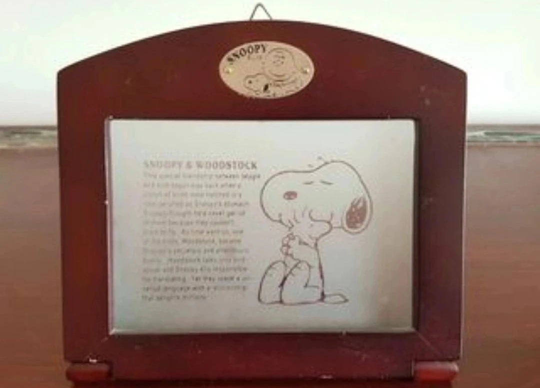 Snoopy & Woodstock Wooden Photo Frame