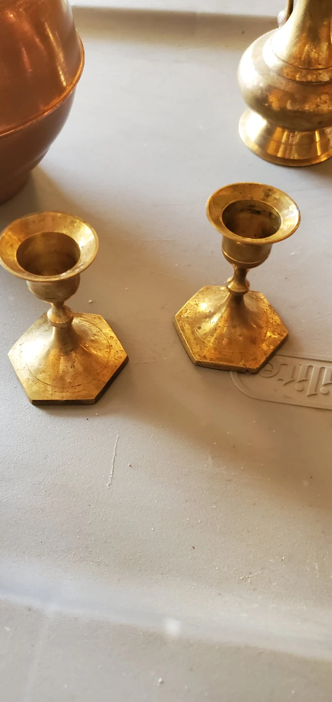 Copper and Brass Decorative Items - 7 Pieces - photo 2