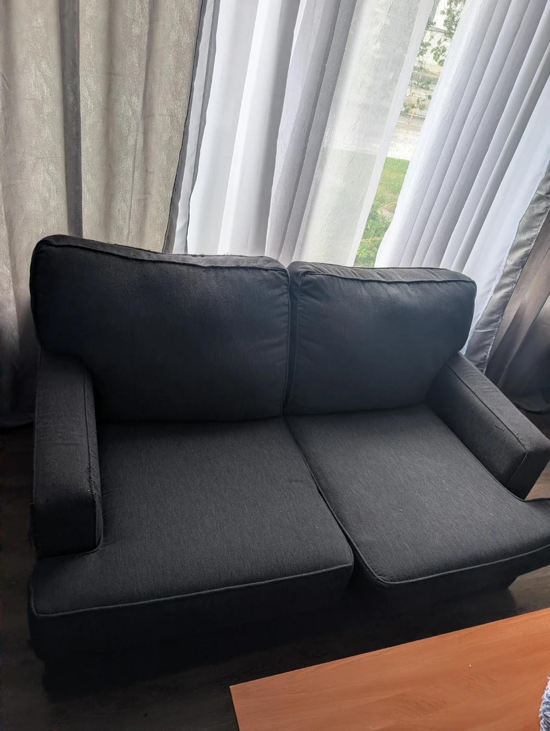 Dark Grey Loveseat Sofa - photo 2