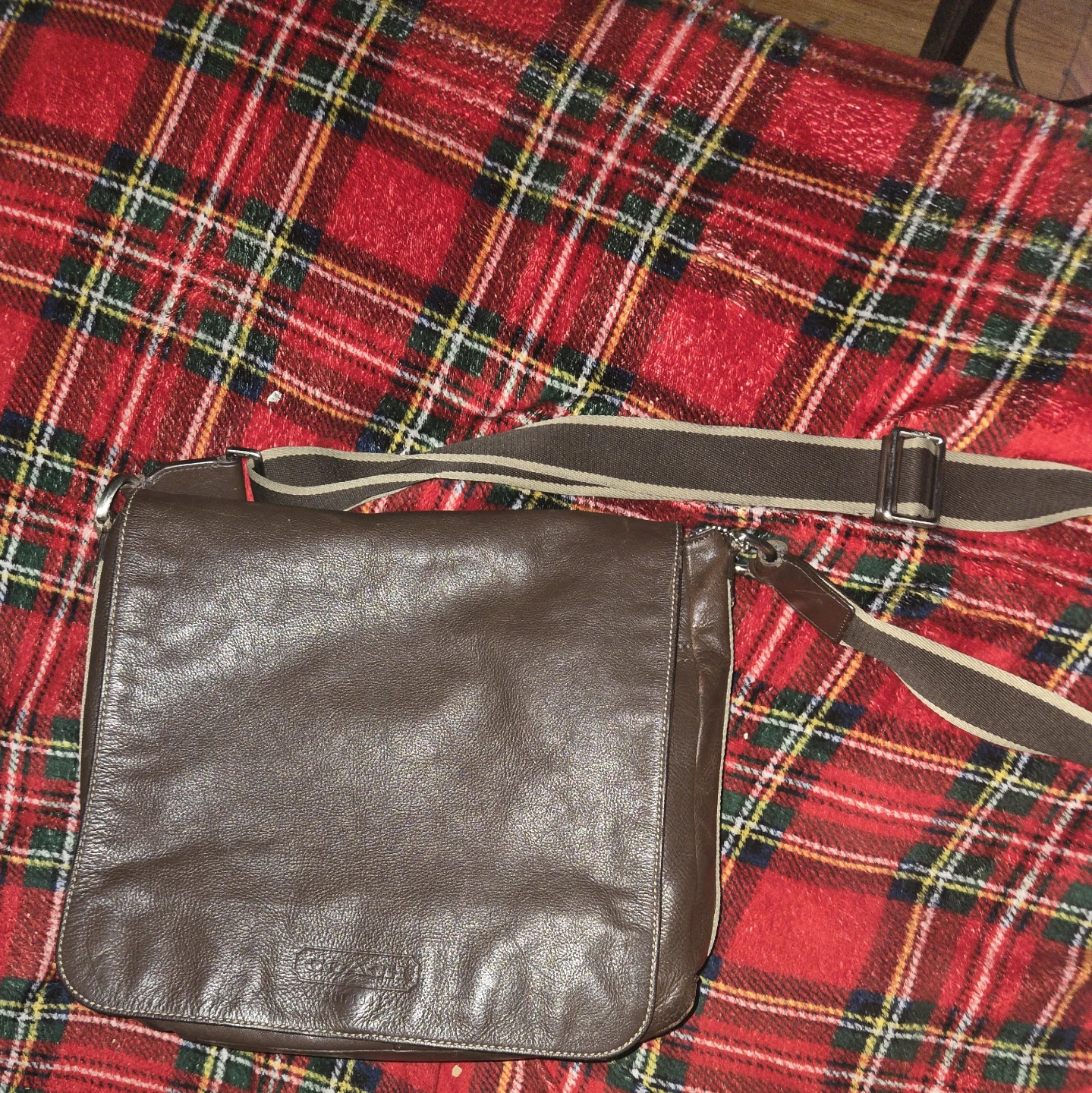 Coach Brown Leather Messenger Bag