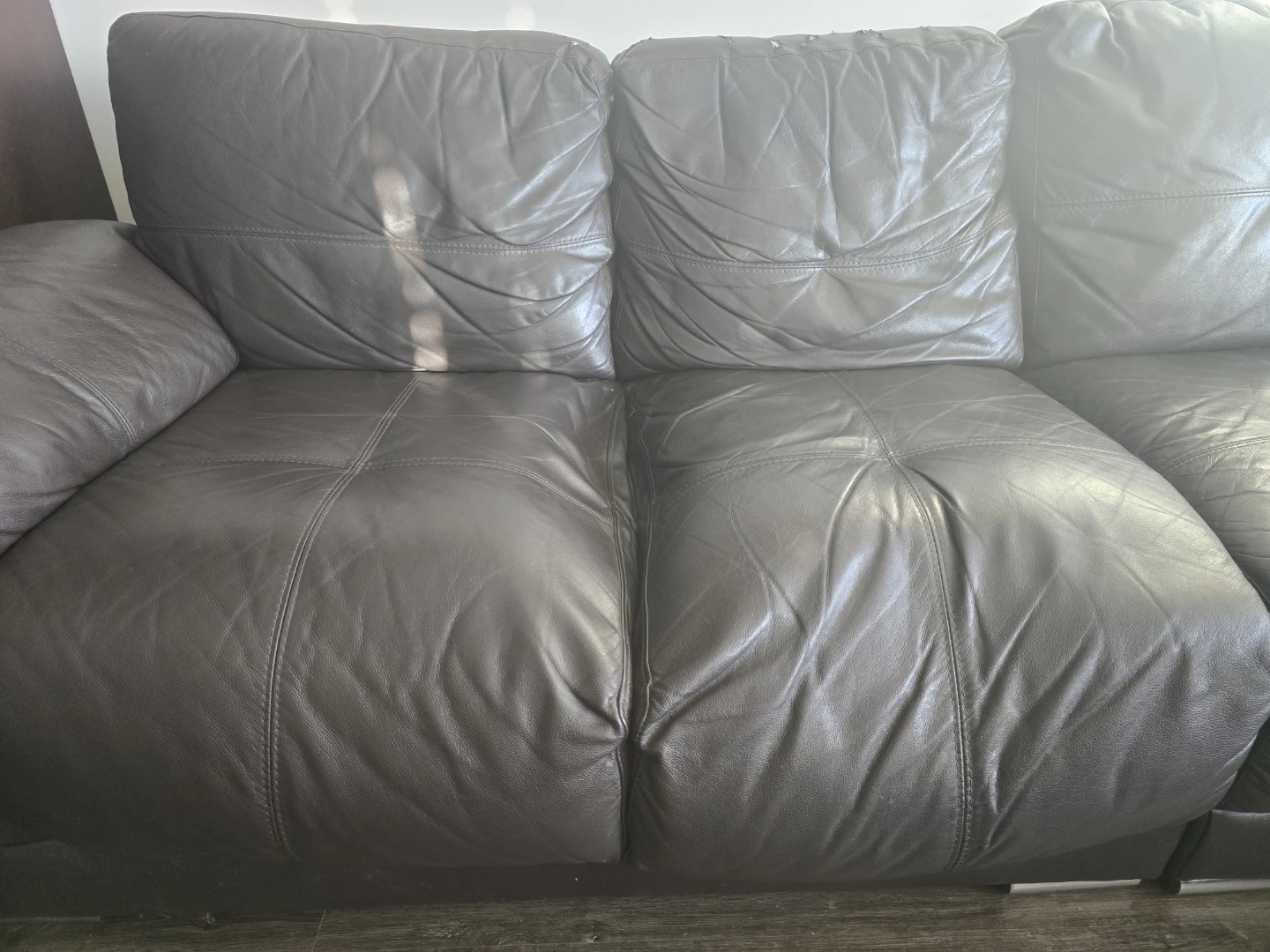 Dark Brown L-Shaped Sectional Sofa – Comfortable & Spacious - photo 2